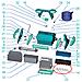 Set Di 12 Lacci In Schiuma Per Robot Indaco - W0139a - Foto miniatura 2