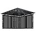 Gazebo con Zanzariera e Luci LED 3x3x2,73 m Antracite - Foto miniatura 1
