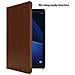 Custodia Per Tablet Compatibile Con Samsung Galaxy Tab A 2016 (10.1"" Zoll) Sm-t585n / T580n In Bruno Fungo - Coperchio Protettivo Senza Auto Wake Up, Con Funzione Stand E Chiusura A Fascia Elastica - Foto miniatura 3