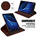 Custodia Per Tablet Compatibile Con Samsung Galaxy Tab A 2016 (10.1"" Zoll) Sm-t585n / T580n In Bruno Fungo - Coperchio Protettivo Senza Auto Wake Up, Con Funzione Stand E Chiusura A Fascia Elastica - Foto miniatura 5