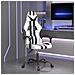Sedia Da Gaming Girevole Bianco E Nero In Similpelle - Foto miniatura 1
