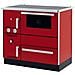 Fornello Cottura a Legna (7,44 kW) + Caldaia (20,1 kW) con Potenza 27 kW Colore Rosso - Foto miniatura 1