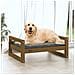 Cuccia Per Cani Miele 75,5x55,5x28cm In Legno Massello Di Pino - Foto miniatura 3