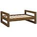 Cuccia Per Cani Miele 75,5x55,5x28cm In Legno Massello Di Pino - Foto miniatura 1