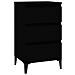 Comodino Nero 40x35x70 Cm In Legno Multistrato - Foto miniatura 2