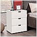 Comodino Moderno 3 Cassetti Di Design Moderno Industrial Cm 45 X 40 X 63 H - Foto miniatura 2