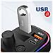 Trasmettitore Fm Bluetooth Con Caricatore Da Auto Usb Qc 3.0 E Usb-c 18w C2 - Foto miniatura 3