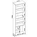 Armadio Multiuso Suretta, Mobile Multifunzione Portaoggetti, Guardaroba A 2 Ante, 61x35h190 Cm, Bianco - Foto miniatura 3