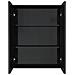 Armadietto A Specchio Per Bagno 60x15x75 Cm Mdf Nero Lucido - Foto miniatura 3