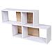 Libreria Scaffale Parete 4 Mensole Ripiani Design Moderno Legno Quercia Bianco - Foto miniatura 3