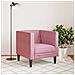 Poltrona Chesterfield Rosa In Velluto - Foto miniatura 3