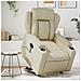 Poltrona Alzapersona Reclinabile Massaggio Crema Similpelle - Foto miniatura 1