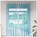 Tende In Voile Con Passanti 2 Pz Turchese 140x260 Cm - Foto miniatura 2