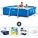 Piscina Fuori Terra - Rettangolo - 220x150x60 Cm - Blu - Include Accessori Coordinati Cb70 - Foto miniatura 1