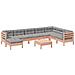 Set Divani Giardino 9 pz Cuscini Legno Massello Abete Douglas - Foto miniatura 1