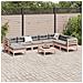Set Divani Giardino 9 pz Cuscini Legno Massello Abete Douglas - Foto miniatura 3