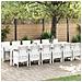 Set da Pranzo da Giardino  da 13 Pezzi con Cuscini Polyrattan Bianco, Tavolo da Giardino  Bianco 200x100x73 cm Polyrattan, Tavolo da Giardino  Bianco 150x100x73 cm Polyrattan, Sedie da Giardino  con Cuscini 4 pz Polyrattan Bianco - Foto miniatura 2