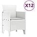 Set da Pranzo da Giardino  da 13 Pezzi con Cuscini Polyrattan Bianco, Tavolo da Giardino  Bianco 200x100x73 cm Polyrattan, Tavolo da Giardino  Bianco 150x100x73 cm Polyrattan, Sedie da Giardino  con Cuscini 4 pz Polyrattan Bianco - Foto miniatura 5