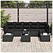 Set Divano Giardino 8 Pezzi con Cuscini Rattan Nero - Foto miniatura 3