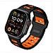 Elegante Cinturino In Silicone Per Apple Watch 42/44/45/46/49mm Black+orange - Foto miniatura 3