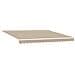 Tendone retrattile automatico  con LED Beige 400x300 cm, Tessuto di ricambio per tendone  per telaio 4x3 m Beige - Foto miniatura 3