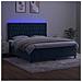 Letto a Molle con Materasso e LED Blu Scuro 180x200 cm - Foto miniatura 4