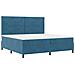 Letto con Rete a Molle e Materasso Blu Scuro 200x200 cm in Velluto - Foto miniatura 6