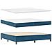 Letto con Rete a Molle e Materasso Blu Scuro 200x200 cm in Velluto - Foto miniatura 7