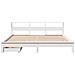 Letto Libreria senza Materasso Bianco 200x200 cm Legno di Pino - Foto miniatura 4