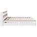 Letto Libreria senza Materasso Bianco 200x200 cm Legno di Pino - Foto miniatura 5