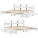 Letto Libreria senza Materasso Bianco 200x200 cm Legno di Pino - Foto miniatura 9