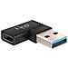 Adattatore Usb-c A Usb-a Maschio Piegato A Sinistra Carica E Trasferimento 10gbps, Nero - Foto miniatura 1