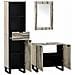 Set di mobili per il bagno 3 pcs Bianco 38 x 33 x 160 cm - Foto miniatura 2