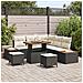 Set Divano da Giardino con cuscino 8 pcs Nero Poly Rattan - Foto miniatura 2