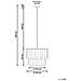 Lampadario Belessa Lino Beige Chiaro - Foto miniatura 6
