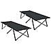 Letto da campeggio pieghevole 2 pcs Nero 206 x 76 x 74 cm - Foto miniatura 1
