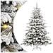 Albero di Natale Artificiale con Rami Pieghevoli Bianco 210 cm - Foto miniatura 1