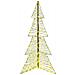 Albero di Natale con 240 LED Bianco caldo 180 cm Rattan - Foto miniatura 2