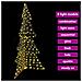 Albero di Natale con 240 LED Bianco caldo 180 cm Rattan - Foto miniatura 7
