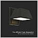 Lampada LED da Muro 15W 120LM /W Doppio Fascio Luminoso Colore Nero 4000K IP65, colore Nero - Foto miniatura 2