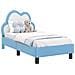 Struttura letto per bambini con testata Blu 70 x 140 cm PU - Foto miniatura 1