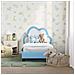 Struttura letto per bambini con testata Blu 70 x 140 cm PU - Foto miniatura 3