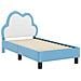 Struttura letto per bambini con testata Blu 70 x 140 cm PU - Foto miniatura 4