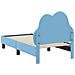 Struttura letto per bambini con testata Blu 70 x 140 cm PU - Foto miniatura 7