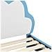 Struttura letto per bambini con testata Blu 70 x 140 cm PU - Foto miniatura 8