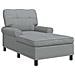Chaise Lounge Grigio chiaro 91 x 157 x 91 cm Tessuto - Foto miniatura 1