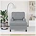 Chaise Lounge Grigio chiaro 91 x 157 x 91 cm Tessuto - Foto miniatura 3