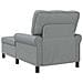 Chaise Lounge Grigio chiaro 91 x 157 x 91 cm Tessuto - Foto miniatura 6