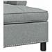 Chaise Lounge Grigio chiaro 91 x 157 x 91 cm Tessuto - Foto miniatura 7