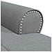 Chaise Lounge Grigio chiaro 91 x 157 x 91 cm Tessuto - Foto miniatura 8
